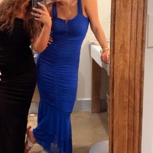 Elegant Blue Women's Dress